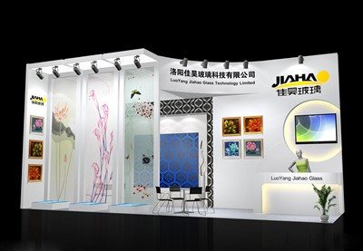 27平米展臺設計制作：二面開口/現(xiàn)代/木質(zhì)結(jié)構/白色，為工藝品展展商而作（免費使用）