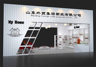 54平米展臺設計制作：二面開口/現代/木質結構/白色，為玩具展展商而作（免費使用）