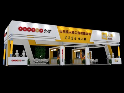 90平米展臺設(shè)計制作：四面開口/現(xiàn)代/木質(zhì)結(jié)構(gòu)/彩色，為美博會展商而作（免費使用）