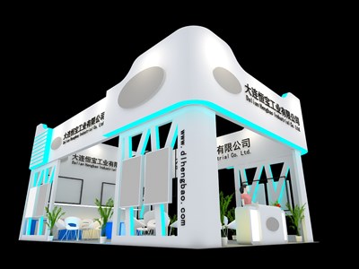 60平米展臺(tái)設(shè)計(jì)制作：三面開(kāi)口/現(xiàn)代/木質(zhì)結(jié)構(gòu)/白色，為機(jī)械展展商而作（免費(fèi)使用）