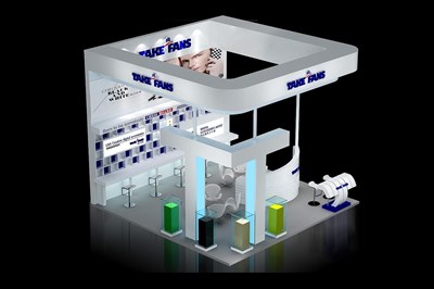 36平米展臺(tái)設(shè)計(jì)制作：三面開口/現(xiàn)代/型材結(jié)構(gòu)/白色，為電子展展商而作（免費(fèi)使用）